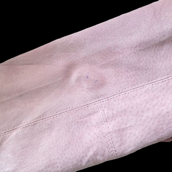 Lg Genuine leather pink suede motorcycle jacket - Picture 8 of 8